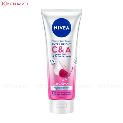 Tinh Chất Dưỡng Thể Nivea Vitamin Body Serum Extra Bright C&A Dewy Glow 170ml